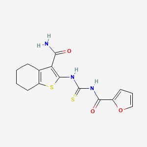 N-[(3-carbamoyl-4,5,6,7-tetrahydro-1-benzothiophen-2-yl)carbamothioyl]furan-2-carboxamide