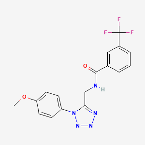 N-((1-(4-methoxyphenyl)-1H-tetrazol-5-yl)methyl)-3-(trifluoromethyl)benzamide