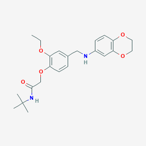 molecular formula C23H30N2O5 B283403 N-(tert-butyl)-2-{4-[(2,3-dihydro-1,4-benzodioxin-6-ylamino)methyl]-2-ethoxyphenoxy}acetamide 