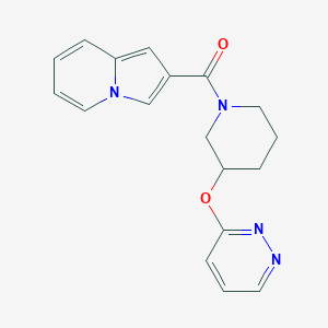 2-[3-(pyridazin-3-yloxy)piperidine-1-carbonyl]indolizine