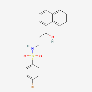 molecular formula C19H18BrNO3S B2834052 4-溴-N-(3-羟基-3-(萘-1-基)丙基)苯磺酰胺 CAS No. 1421491-55-5