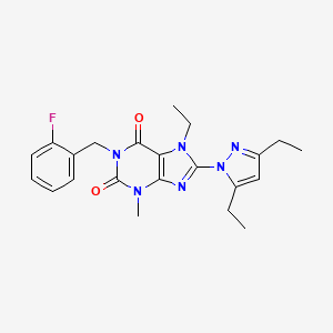 8-(3,5-diethyl-1H-pyrazol-1-yl)-7-ethyl-1-(2-fluorobenzyl)-3-methyl-1H-purine-2,6(3H,7H)-dione