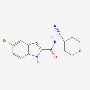 molecular formula C15H14BrN3O2 B2834070 5-bromo-N-(4-cyanooxan-4-yl)-1H-indole-2-carboxamide CAS No. 2094834-75-8