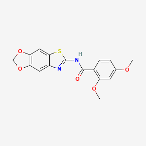 molecular formula C17H14N2O5S B2834074 N-([1,3]二氧杂环[4,5-f][1,3]苯并噻唑-6-基)-2,4-二甲氧基苯甲酰胺 CAS No. 892854-99-8