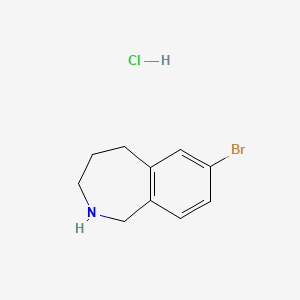 molecular formula C10H13BrClN B2834077 7-溴-2,3,4,5-四氢-1H-苯并[c]吖啶盐酸盐 CAS No. 2007908-53-2