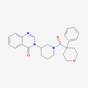 3-(1-(4-phenyltetrahydro-2H-pyran-4-carbonyl)piperidin-3-yl)quinazolin-4(3H)-one