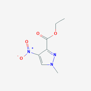 molecular formula C7H9N3O4 B2834085 ethyl 1-methyl-4-nitro-1H-pyrazole-3-carboxylate CAS No. 378203-86-2; 400877-56-7