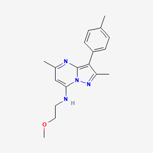 N-(2-methoxyethyl)-2,5-dimethyl-3-(4-methylphenyl)pyrazolo[1,5-a]pyrimidin-7-amine