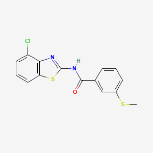 molecular formula C15H11ClN2OS2 B2834088 N-(4-chlorobenzo[d]thiazol-2-yl)-3-(methylthio)benzamide CAS No. 896355-26-3