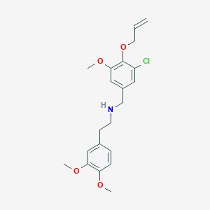 molecular formula C21H26ClNO4 B283409 N-[4-(allyloxy)-3-chloro-5-methoxybenzyl]-N-[2-(3,4-dimethoxyphenyl)ethyl]amine 