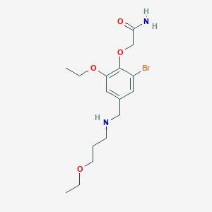 2-(2-Bromo-6-ethoxy-4-{[(3-ethoxypropyl)amino]methyl}phenoxy)acetamide