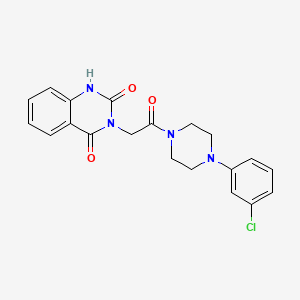 molecular formula C20H19ClN4O3 B2834102 3-{2-[4-(3-氯苯基)哌嗪-1-基]-2-氧代乙基}喹唑啉-2,4(1H,3H)-二酮 CAS No. 879579-40-5