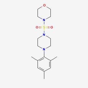 molecular formula C17H27N3O3S B2834105 4-((4-Mesitylpiperazin-1-yl)sulfonyl)morpholine CAS No. 825608-13-7