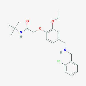 molecular formula C22H29ClN2O3 B283411 N-tert-butyl-2-(4-{[(2-chlorobenzyl)amino]methyl}-2-ethoxyphenoxy)acetamide 