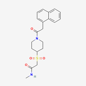 molecular formula C20H24N2O4S B2834117 N-甲基-2-((1-(2-(萘-1-基)乙酰)哌啶-4-基)磺酰)乙酰胺 CAS No. 1797085-54-1