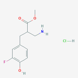 Methyl 3-amino-2-[(3-fluoro-4-hydroxyphenyl)methyl]propanoate hydrochloride