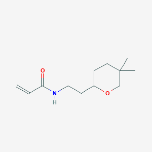 molecular formula C12H21NO2 B2834130 N-[2-(5,5-Dimethyloxan-2-yl)ethyl]prop-2-enamide CAS No. 2288079-16-1