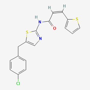 (Z)-N-(5-(4-chlorobenzyl)thiazol-2-yl)-3-(thiophen-2-yl)acrylamide