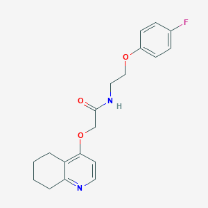 molecular formula C19H21FN2O3 B2834133 N-(2-(4-fluorophenoxy)ethyl)-2-((5,6,7,8-tetrahydroquinolin-4-yl)oxy)acetamide CAS No. 1790203-07-4