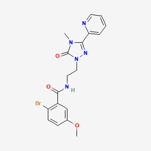 2-bromo-5-methoxy-N-(2-(4-methyl-5-oxo-3-(pyridin-2-yl)-4,5-dihydro-1H-1,2,4-triazol-1-yl)ethyl)benzamide