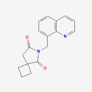 molecular formula C17H16N2O2 B2834146 6-(Quinolin-8-ylmethyl)-6-azaspiro[3.4]octane-5,7-dione CAS No. 2138122-84-4