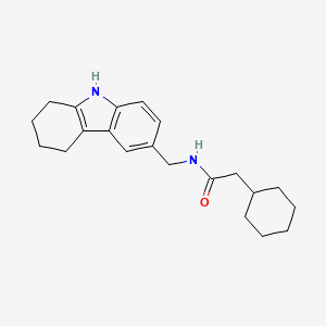 molecular formula C21H28N2O B2834148 2-cyclohexyl-N-(6,7,8,9-tetrahydro-5H-carbazol-3-ylmethyl)acetamide CAS No. 852138-04-6