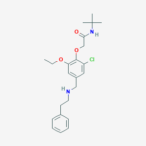 molecular formula C23H31ClN2O3 B283415 N-tert-butyl-2-(2-chloro-6-ethoxy-4-{[(2-phenylethyl)amino]methyl}phenoxy)acetamide 