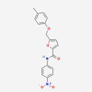 molecular formula C19H16N2O5 B2834151 5-[(4-甲基苯氧基)甲基]-N-(4-硝基苯基)呋喃-2-甲酰胺 CAS No. 862386-96-7