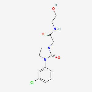 2-(3-(3-chlorophenyl)-2-oxoimidazolidin-1-yl)-N-(2-hydroxyethyl)acetamide