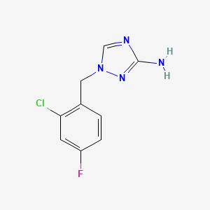 molecular formula C9H8ClFN4 B2834159 1-(2-chloro-4-fluorobenzyl)-1H-1,2,4-triazol-3-amine CAS No. 832741-20-5