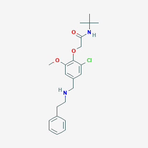 molecular formula C22H29ClN2O3 B283416 N-(tert-butyl)-2-(2-chloro-6-methoxy-4-{[(2-phenylethyl)amino]methyl}phenoxy)acetamide 