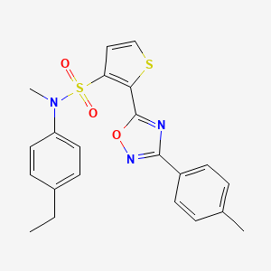 N-(4-ethylphenyl)-N-methyl-2-[3-(4-methylphenyl)-1,2,4-oxadiazol-5-yl]thiophene-3-sulfonamide