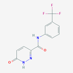 molecular formula C12H8F3N3O2 B2834166 6-oxo-N-(3-(trifluoromethyl)phenyl)-1,6-dihydropyridazine-3-carboxamide CAS No. 371142-38-0