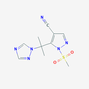 1-(methylsulfonyl)-5-[1-methyl-1-(1H-1,2,4-triazol-1-yl)ethyl]-1H-pyrazole-4-carbonitrile
