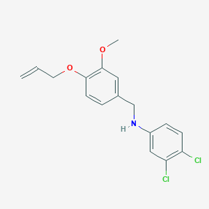 molecular formula C17H17Cl2NO2 B283417 N-[4-(allyloxy)-3-methoxybenzyl]-N-(3,4-dichlorophenyl)amine 