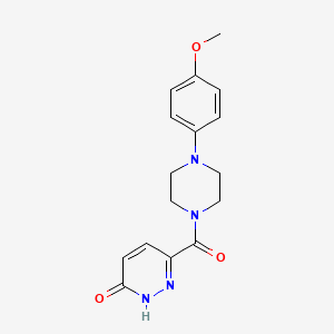molecular formula C16H18N4O3 B2834170 6-(4-(4-甲氧基苯基)哌嗪-1-甲酰)吡啶并[2,3-d]嘧啶-3(2H)-酮二盐酸盐 CAS No. 900001-73-2