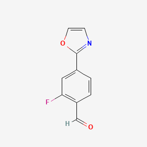 2-Fluoro-4-(1,3-oxazol-2-yl)benzaldehyde