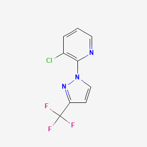 B2834181 3-chloro-2-(3-(trifluoromethyl)-1H-pyrazol-1-yl)pyridine CAS No. 438450-38-5