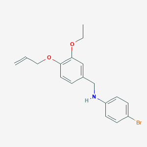 molecular formula C18H20BrNO2 B283419 N-[4-(allyloxy)-3-ethoxybenzyl]-N-(4-bromophenyl)amine 