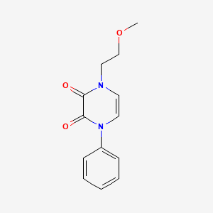 molecular formula C13H14N2O3 B2834191 1-(2-Methoxyethyl)-4-phenylpyrazine-2,3-dione CAS No. 2379984-91-3