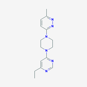 molecular formula C15H20N6 B2834194 3-[4-(6-Ethylpyrimidin-4-yl)piperazin-1-yl]-6-methylpyridazine CAS No. 2415516-64-0