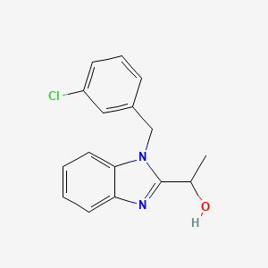 molecular formula C16H15ClN2O B2834202 1-[1-(3-chlorobenzyl)-1H-benzimidazol-2-yl]ethanol CAS No. 838877-62-6