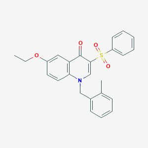 3-(Benzenesulfonyl)-6-ethoxy-1-[(2-methylphenyl)methyl]quinolin-4-one