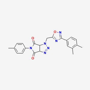 1-((3-(3,4-dimethylphenyl)-1,2,4-oxadiazol-5-yl)methyl)-5-(p-tolyl)-1,6a-dihydropyrrolo[3,4-d][1,2,3]triazole-4,6(3aH,5H)-dione