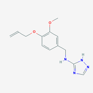 molecular formula C13H16N4O2 B283421 N-[4-(allyloxy)-3-methoxybenzyl]-N-(1H-1,2,4-triazol-3-yl)amine 