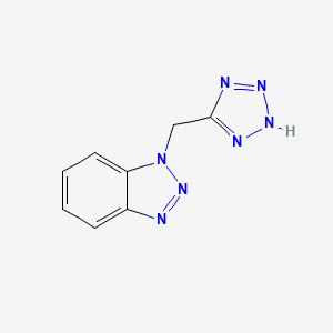 molecular formula C8H7N7 B2834216 1-(2H-tetrazol-5-ylmethyl)benzotriazole CAS No. 183015-28-3