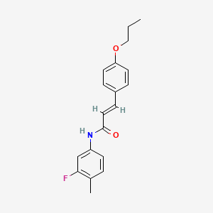 N-(3-fluoro-4-methylphenyl)-3-(4-propoxyphenyl)acrylamide
