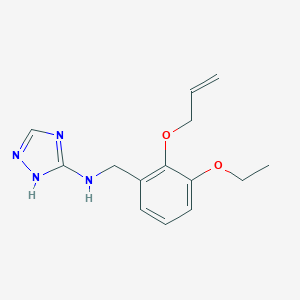 molecular formula C14H18N4O2 B283422 (2-Allyloxy-3-ethoxy-benzyl)-(1H-[1,2,4]triazol-3-yl)-amine 