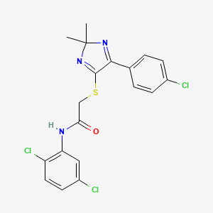 2-((5-(4-chlorophenyl)-2,2-dimethyl-2H-imidazol-4-yl)thio)-N-(2,5-dichlorophenyl)acetamide
