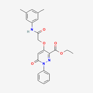molecular formula C23H23N3O5 B2834241 乙酸4-[2-(3,5-二甲基苯胺基)-2-氧代乙氧基]-6-氧代-1-苯基吡啶并[3-羧酸乙酯 CAS No. 899960-21-5